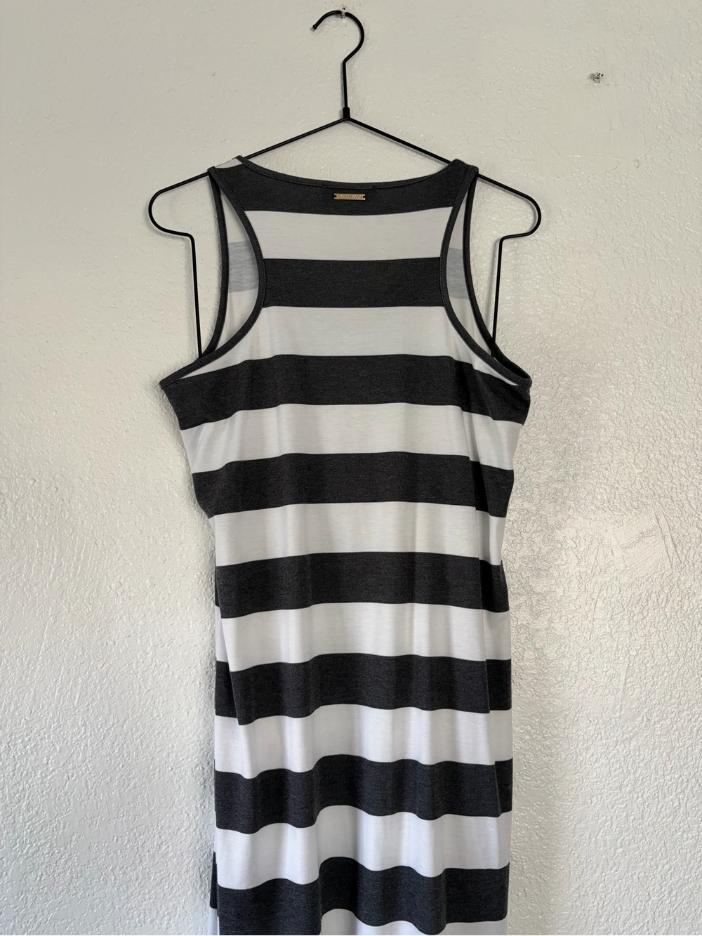 Michael Kors Black and White Striped Sleeveless Maxi Dress - Picture 2 of 6